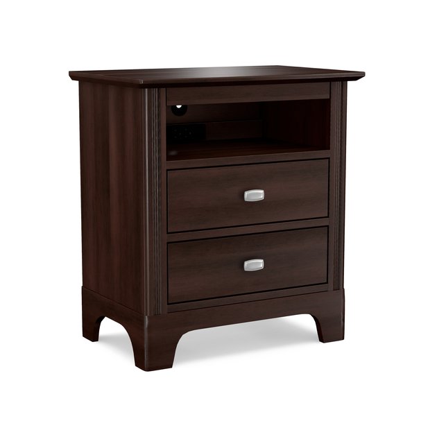 Montgomery 2 Drw Night Stand W Pullout Shelf Durham Furniture