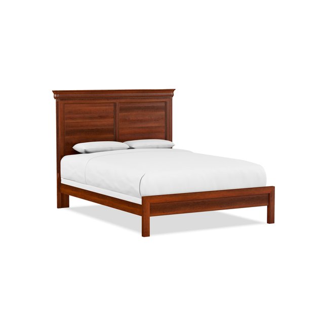 Queen Panel Bed W Low Footboard 